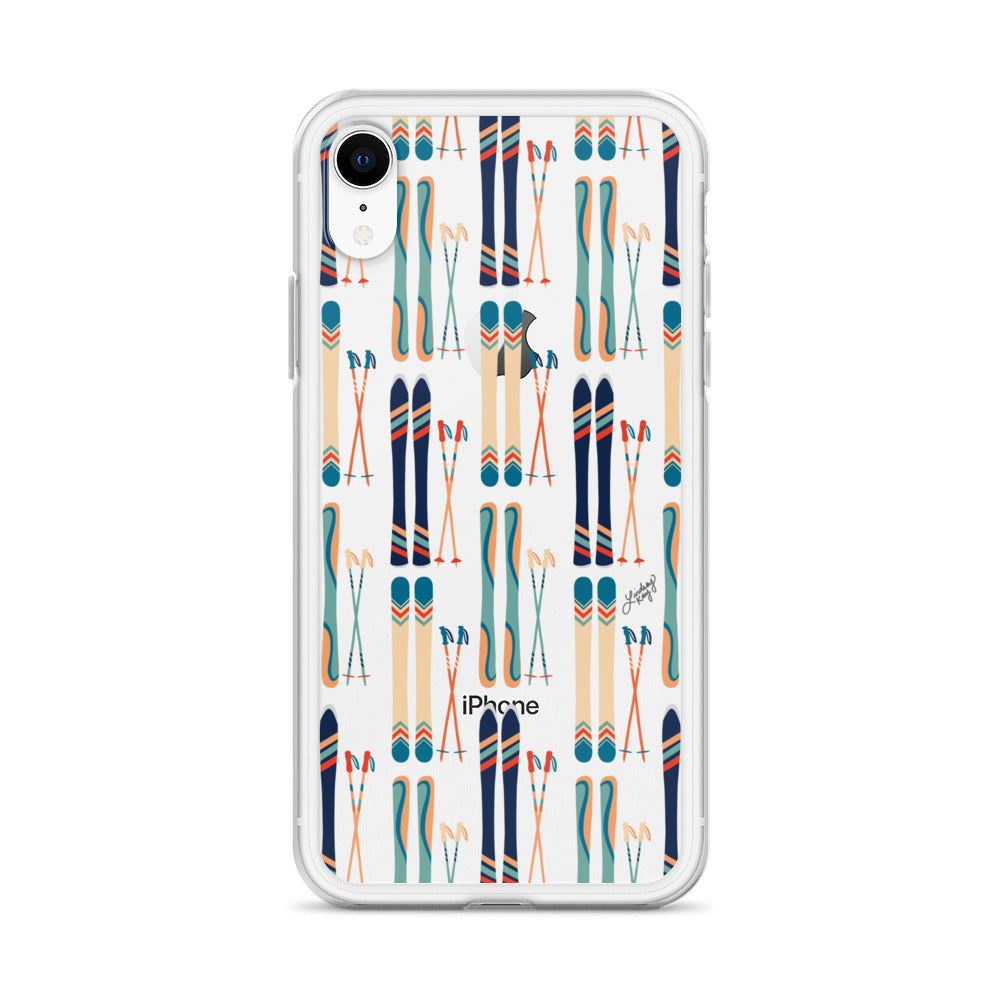 Skis and Poles - Clear Case for iPhone®