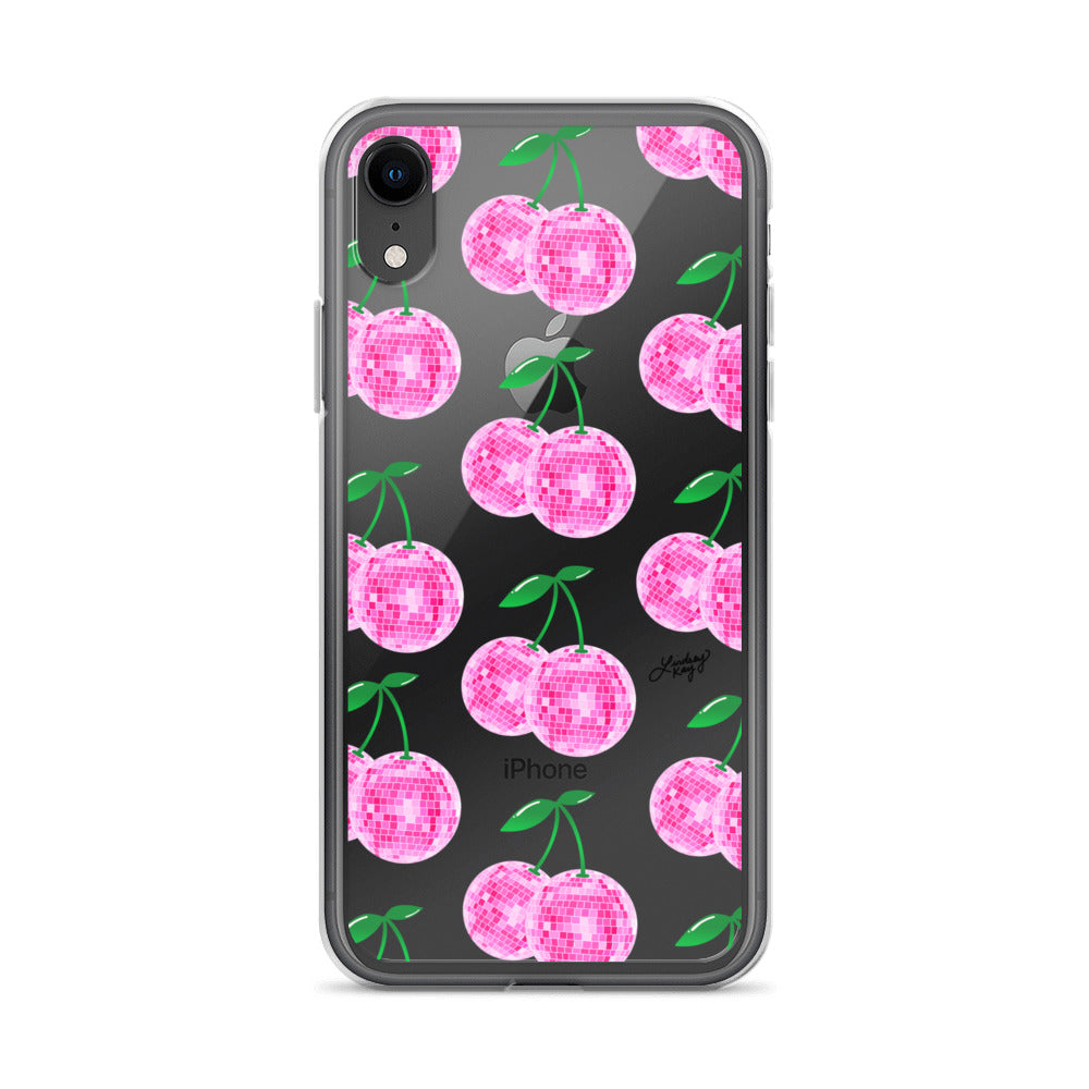 Pink Disco Ball Cherries - Clear Case for iPhone®