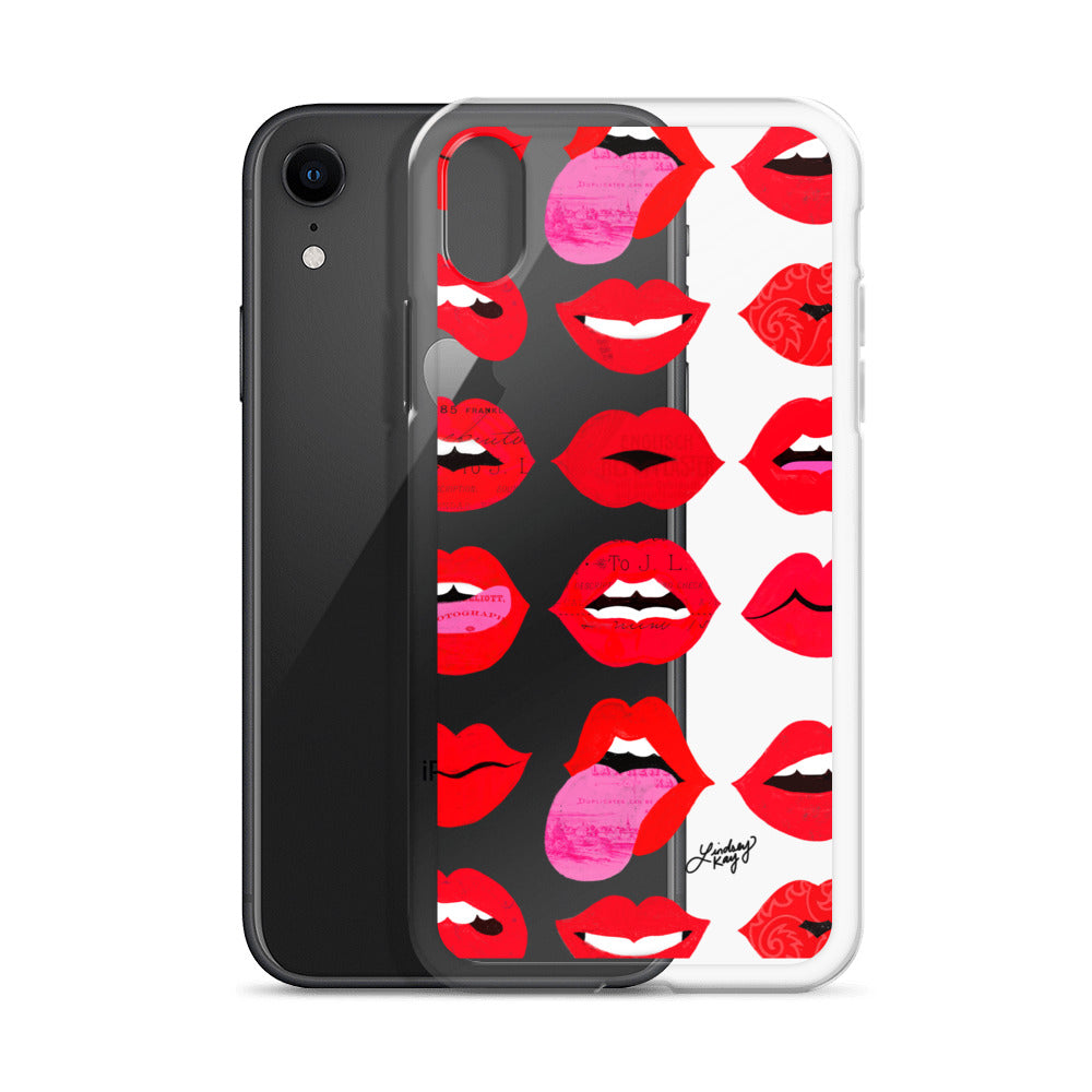 Labios rojos de amor - Funda transparente para iPhone®