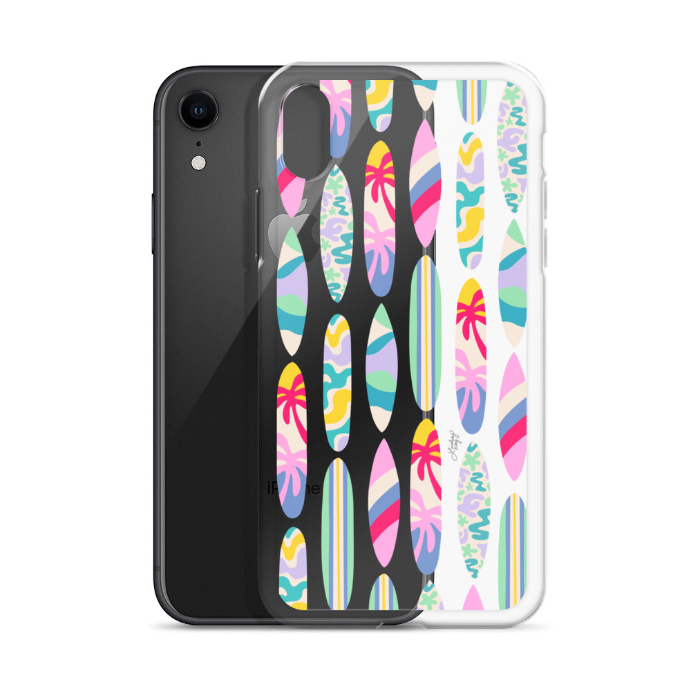 Ilustración de tablas de surf - Funda transparente para iPhone®
