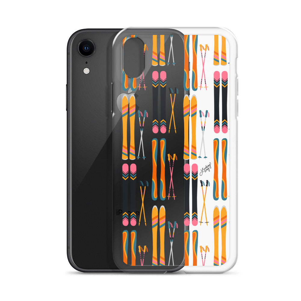 Skis and Poles Patterned - Clear Case for iPhone®