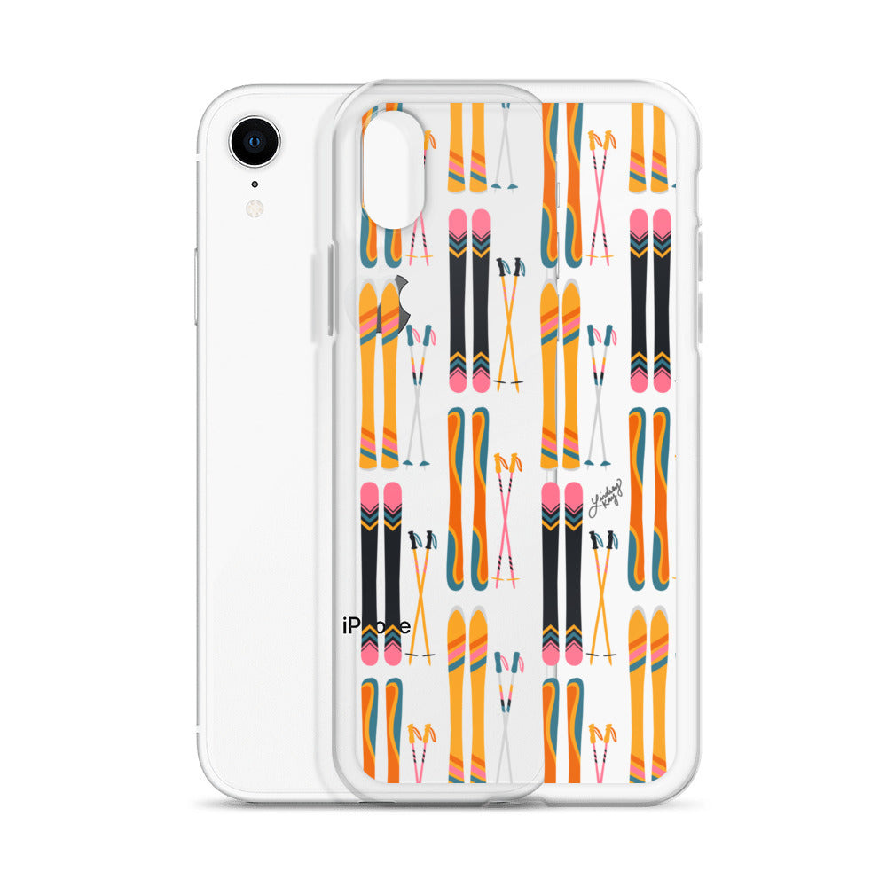 Skis and Poles Patterned - Clear Case for iPhone®