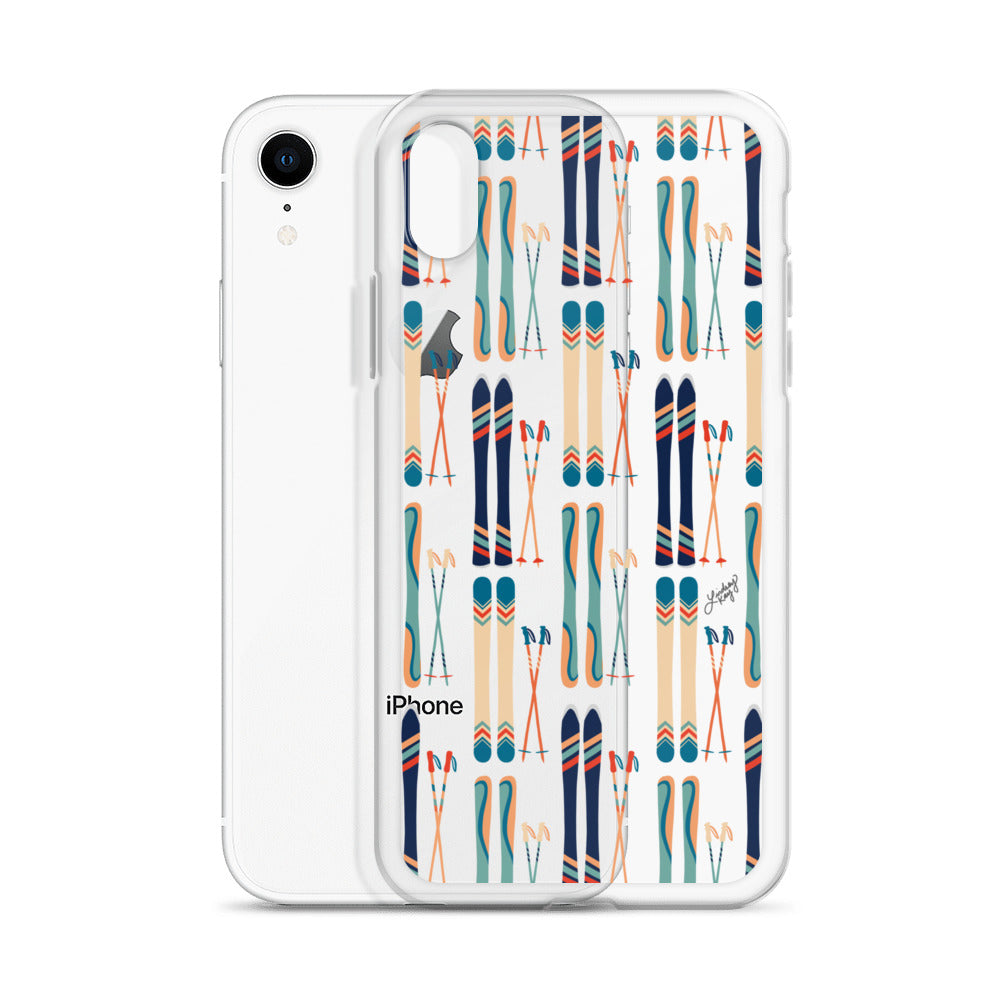 Esquís y bastones - Funda transparente para iPhone®