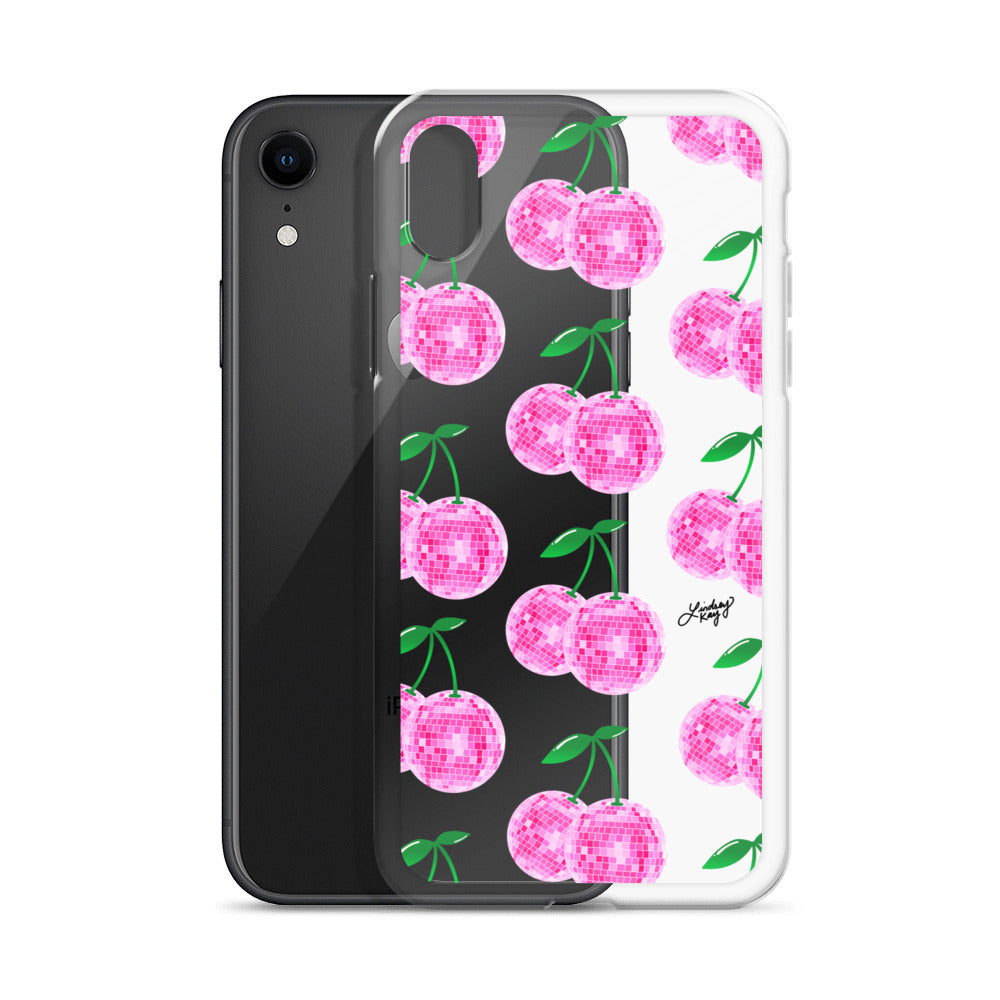 Pink Disco Ball Cherries - Clear Case for iPhone®