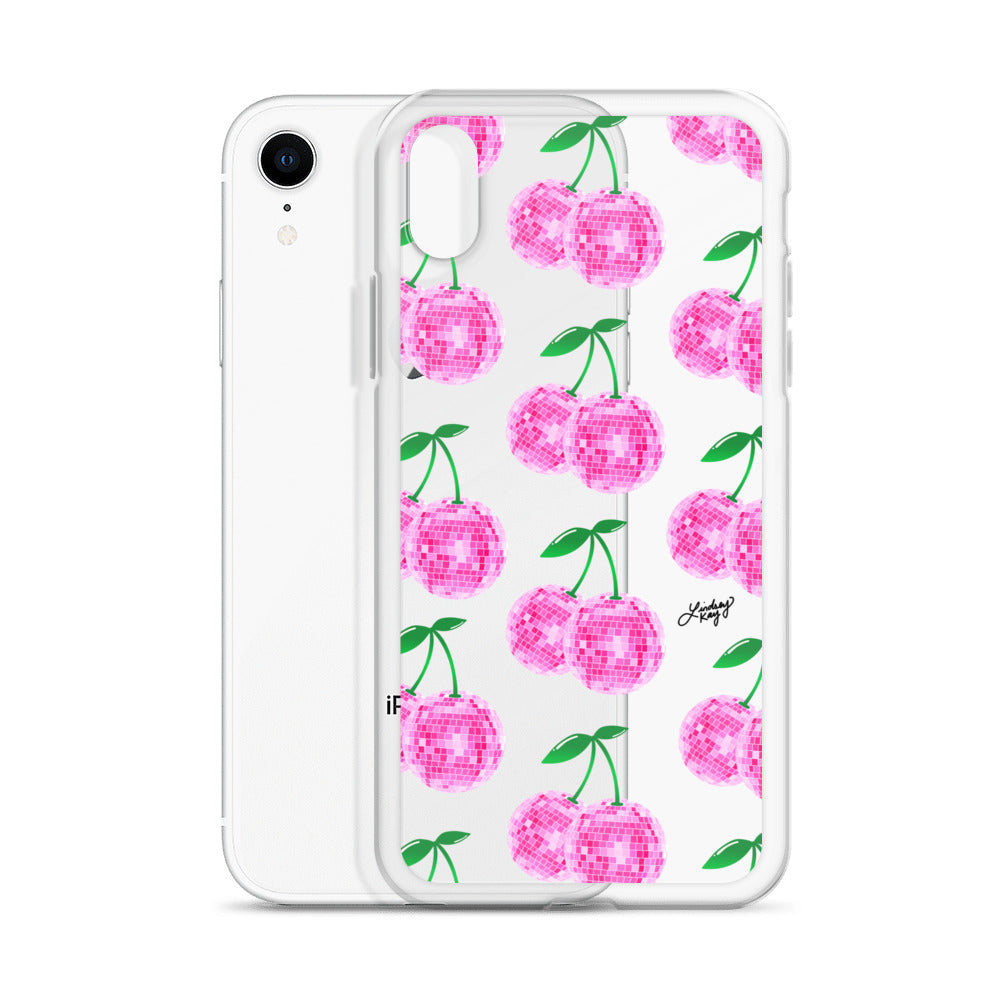 Pink Disco Ball Cherries - Clear Case for iPhone®