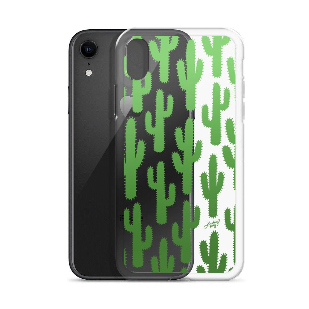 Gradient Green Cactus - Clear Case for iPhone®