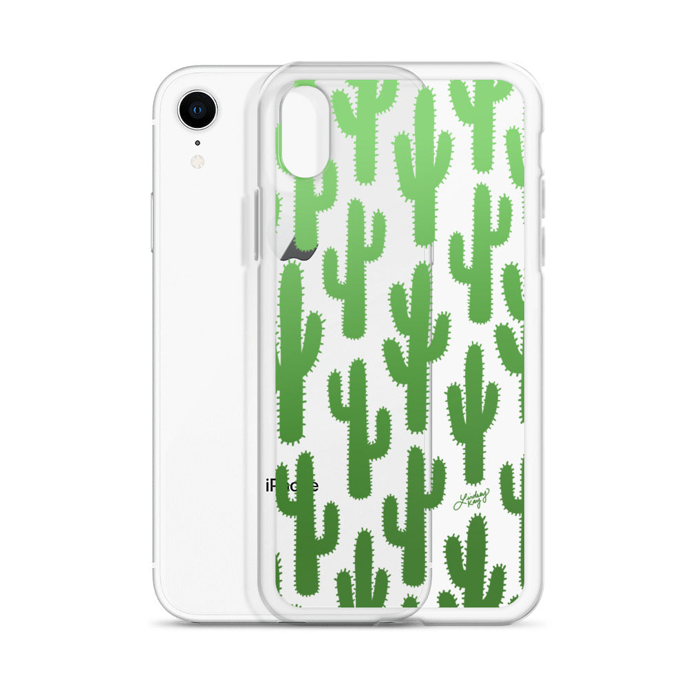 Gradient Green Cactus - Clear Case for iPhone®