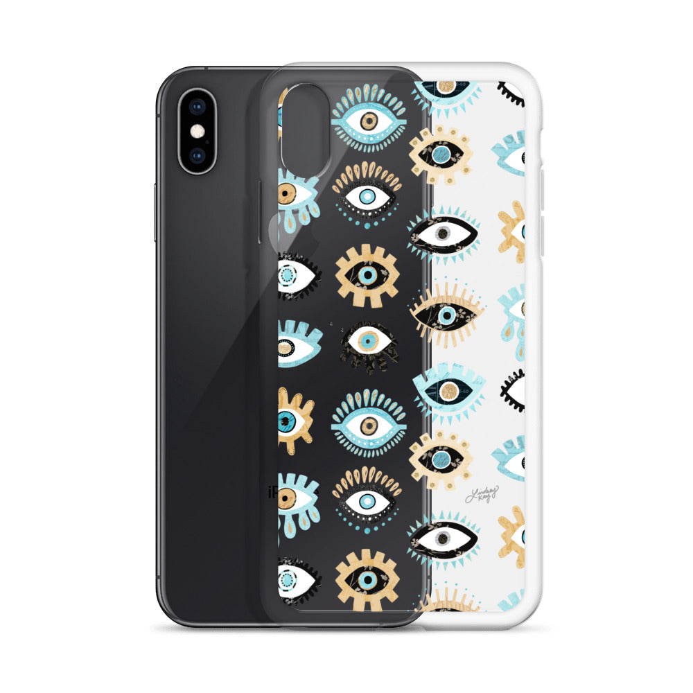 Evil Eyes Illustration - Clear Case for iPhone®