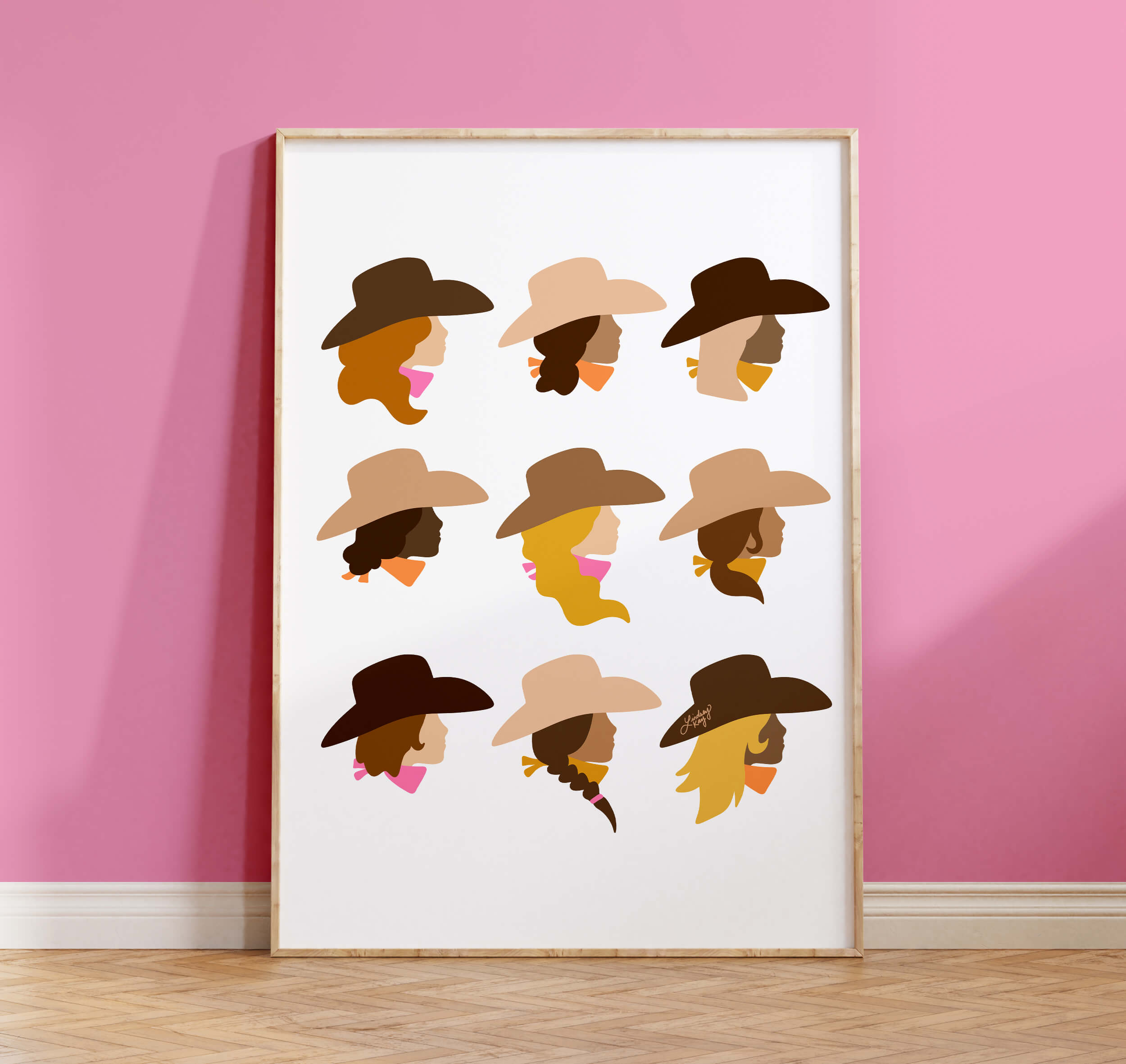 Ilustración vaquera - Impresión de arte