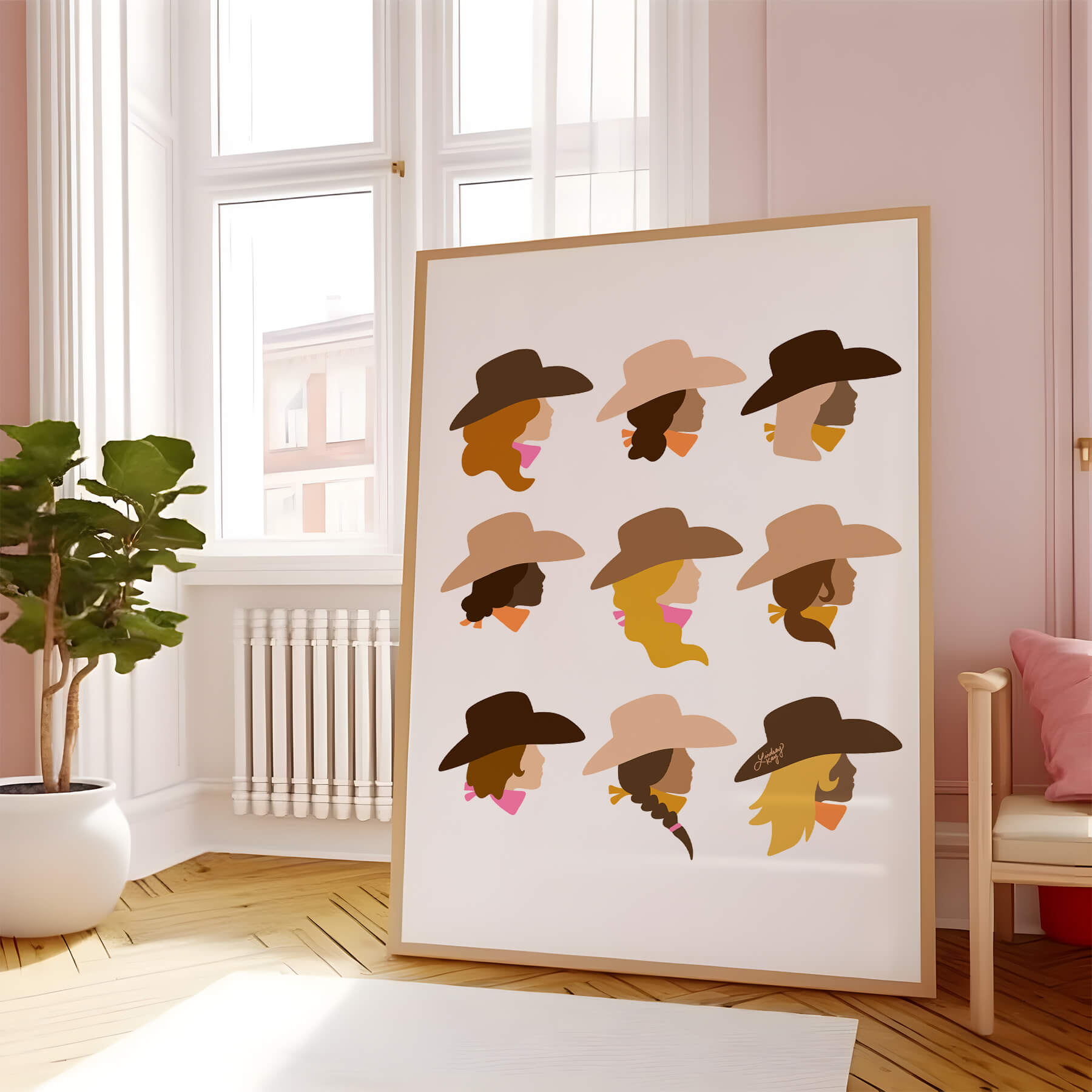 Cowgirls Illustration - Art Print