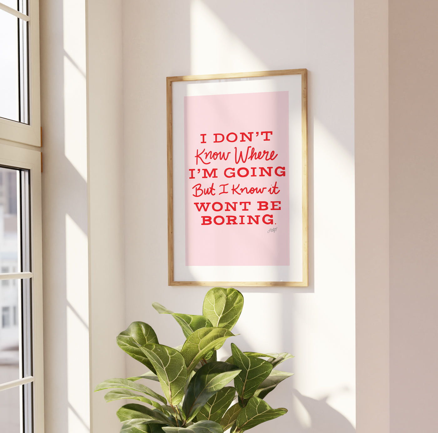 Citation de David Bowie (palette rose) - Impression d'art