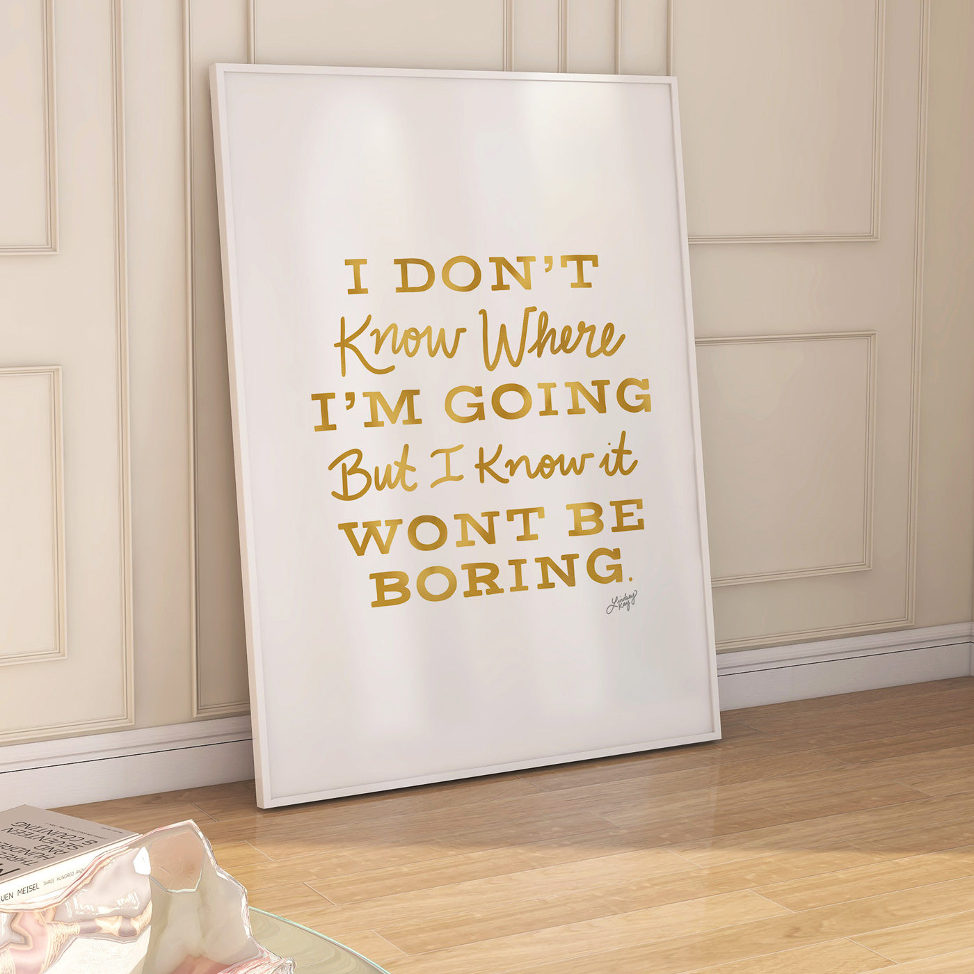 David Bowie Quote (Gold Palette) - Art Print