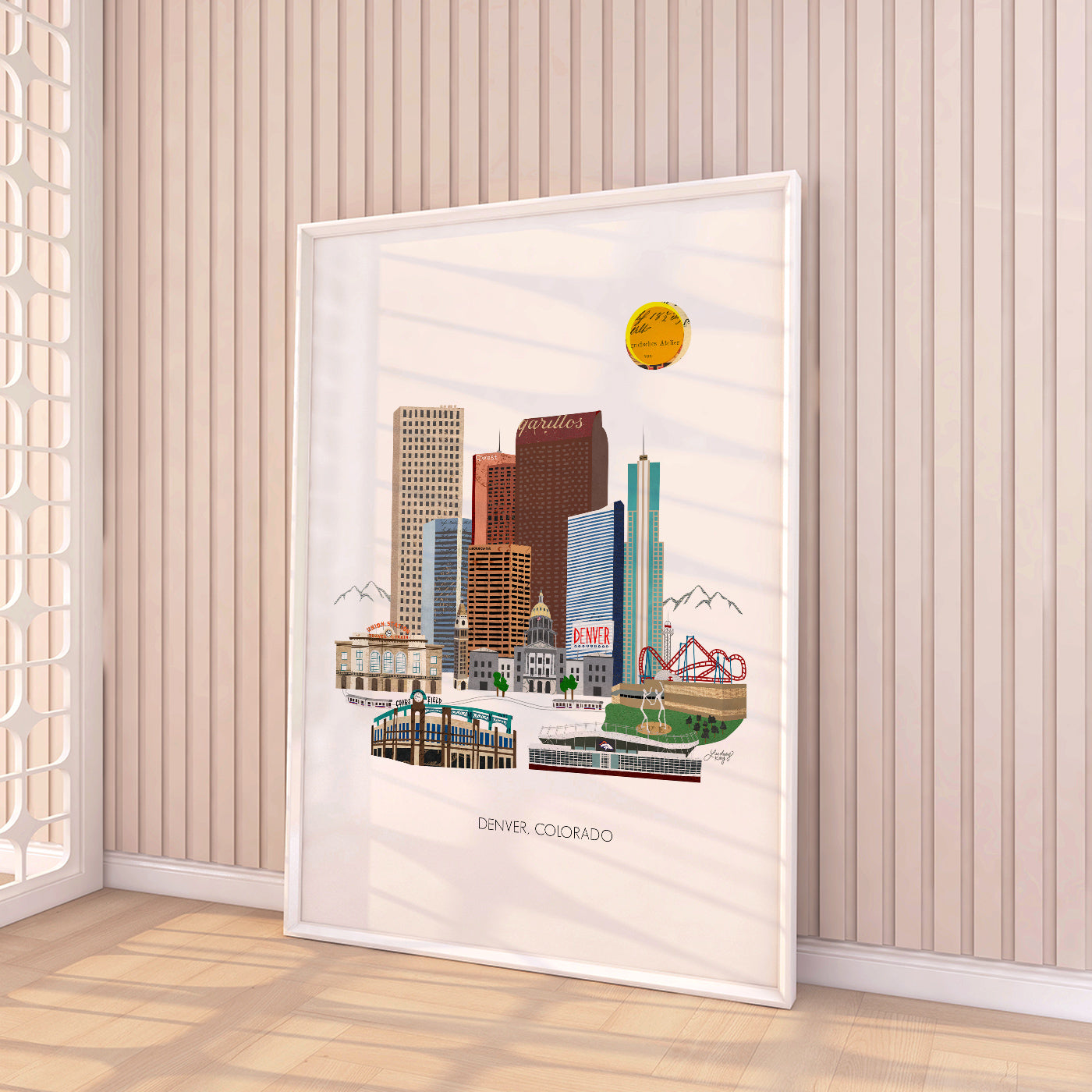 Downtown Denver Illustration - Art Print - Lindsey Kay Collective