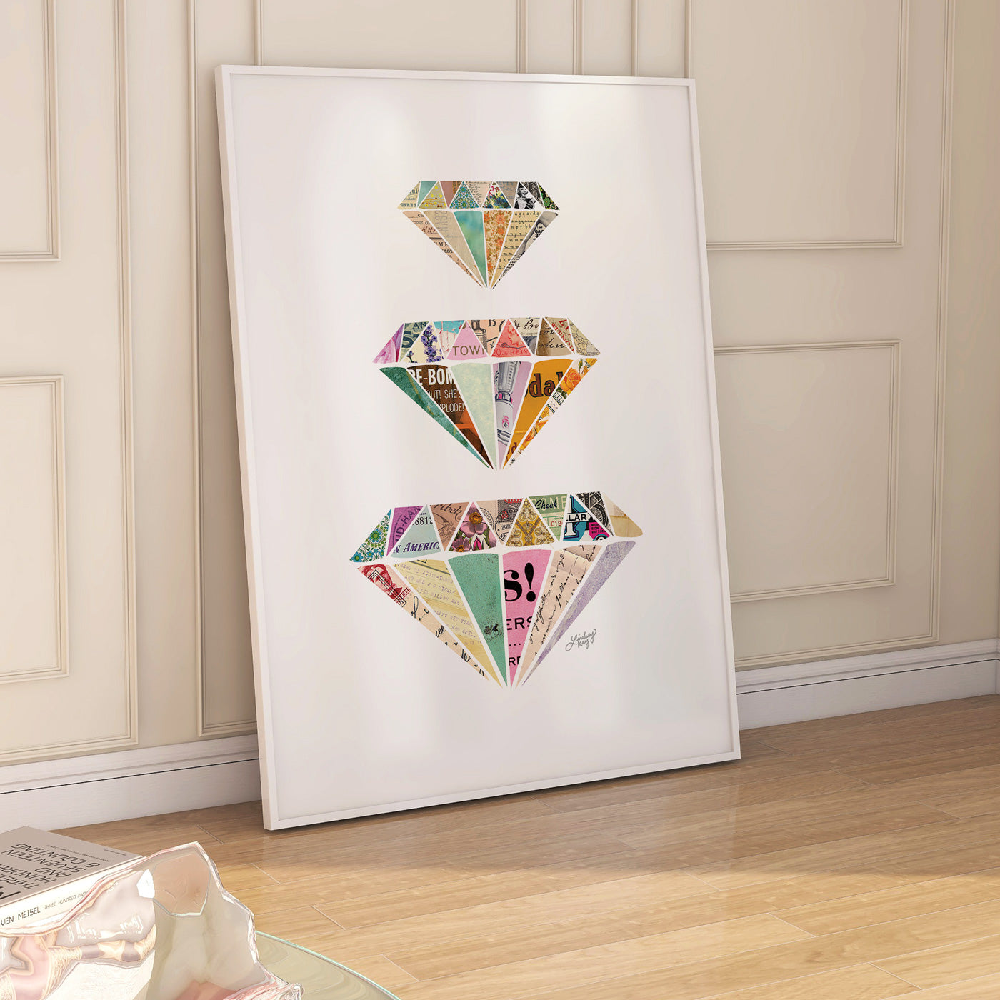 Collage de diamants de couleur - Impression d’art