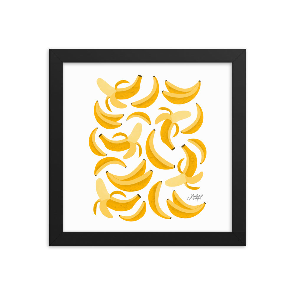 Bananas Illustration - Framed Matte Print