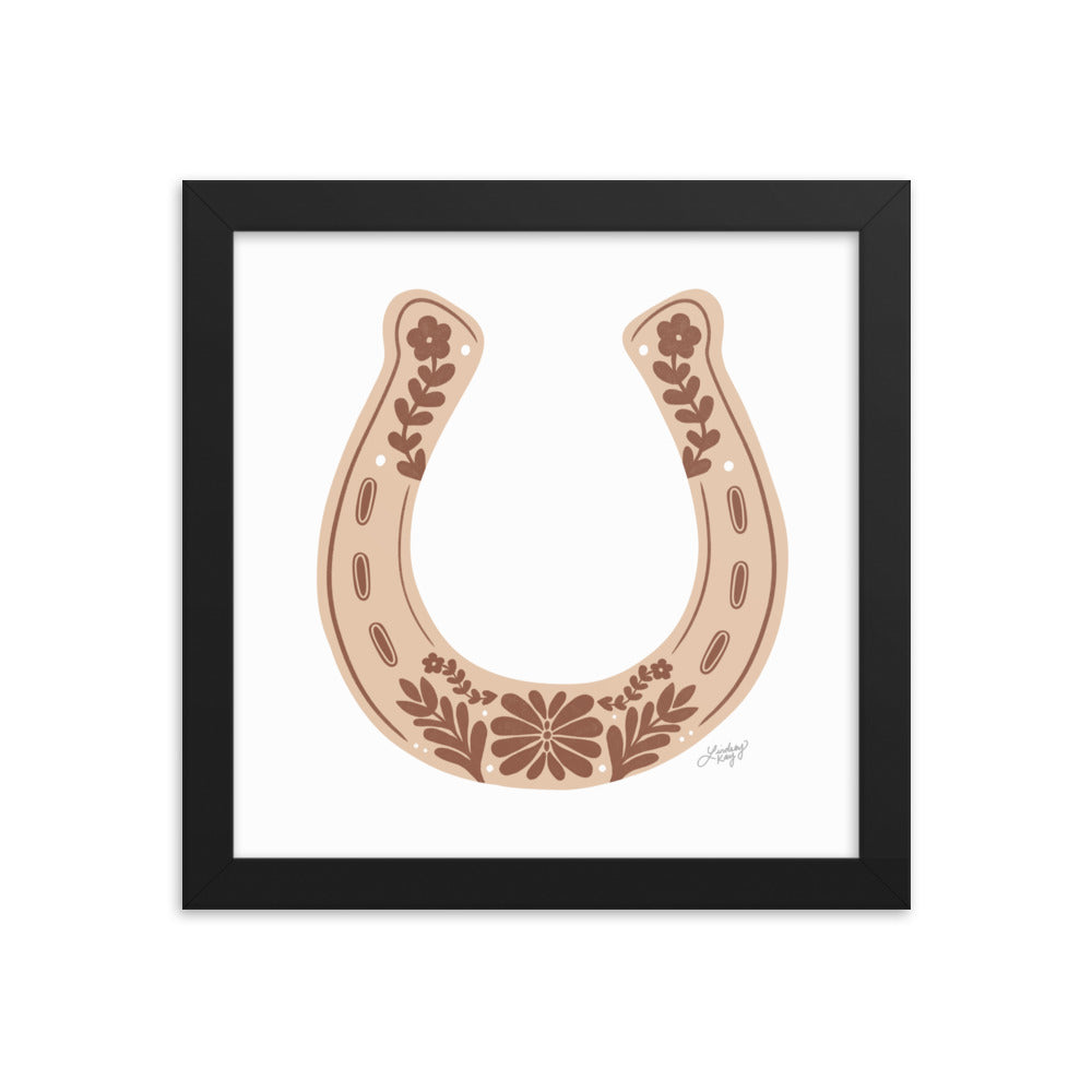 Brown Horseshoe - Framed Matte Print