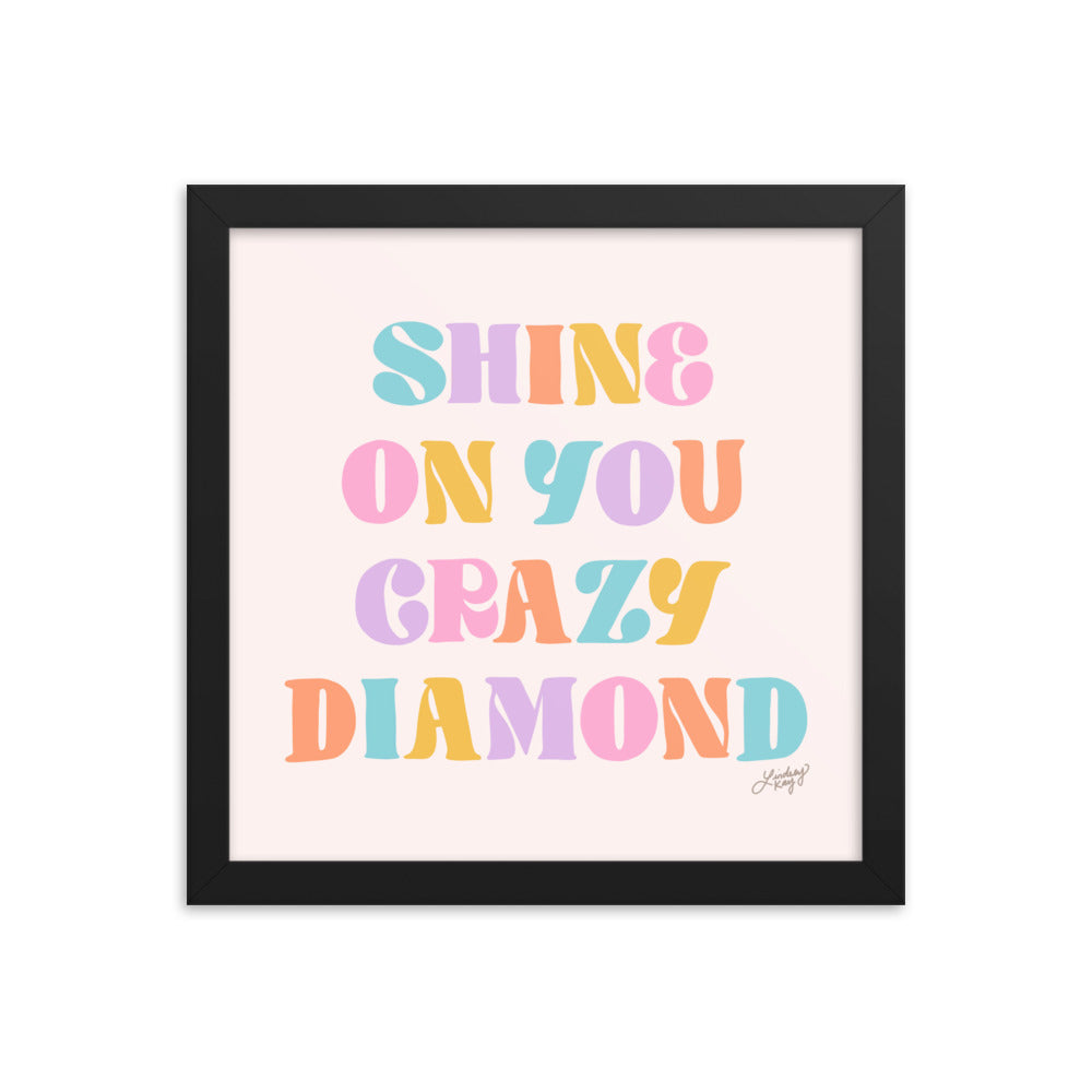 Shine On You Crazy Diamond (Palette Pastel) - Impression mate encadrée
