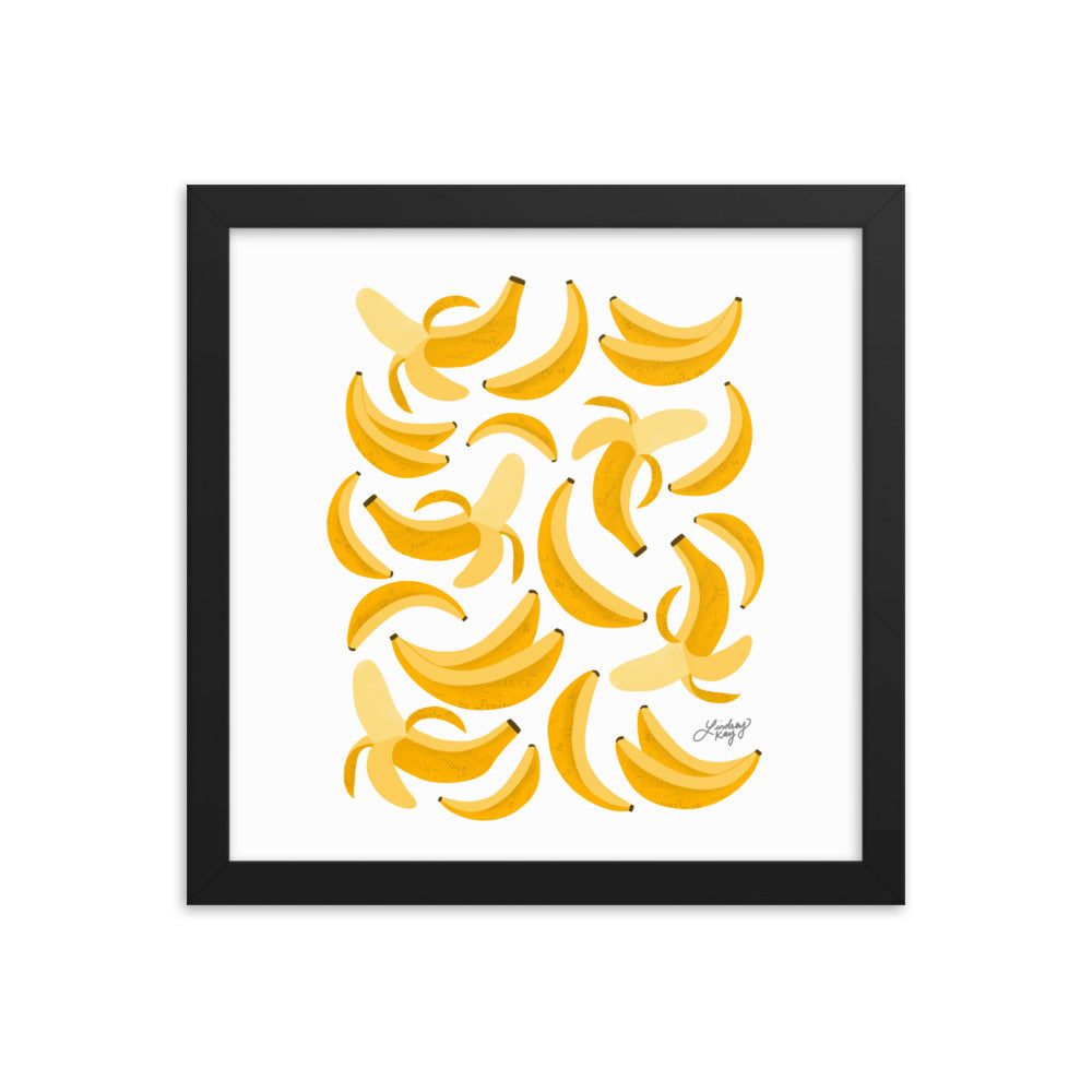 Bananas Illustration - Framed Matte Print