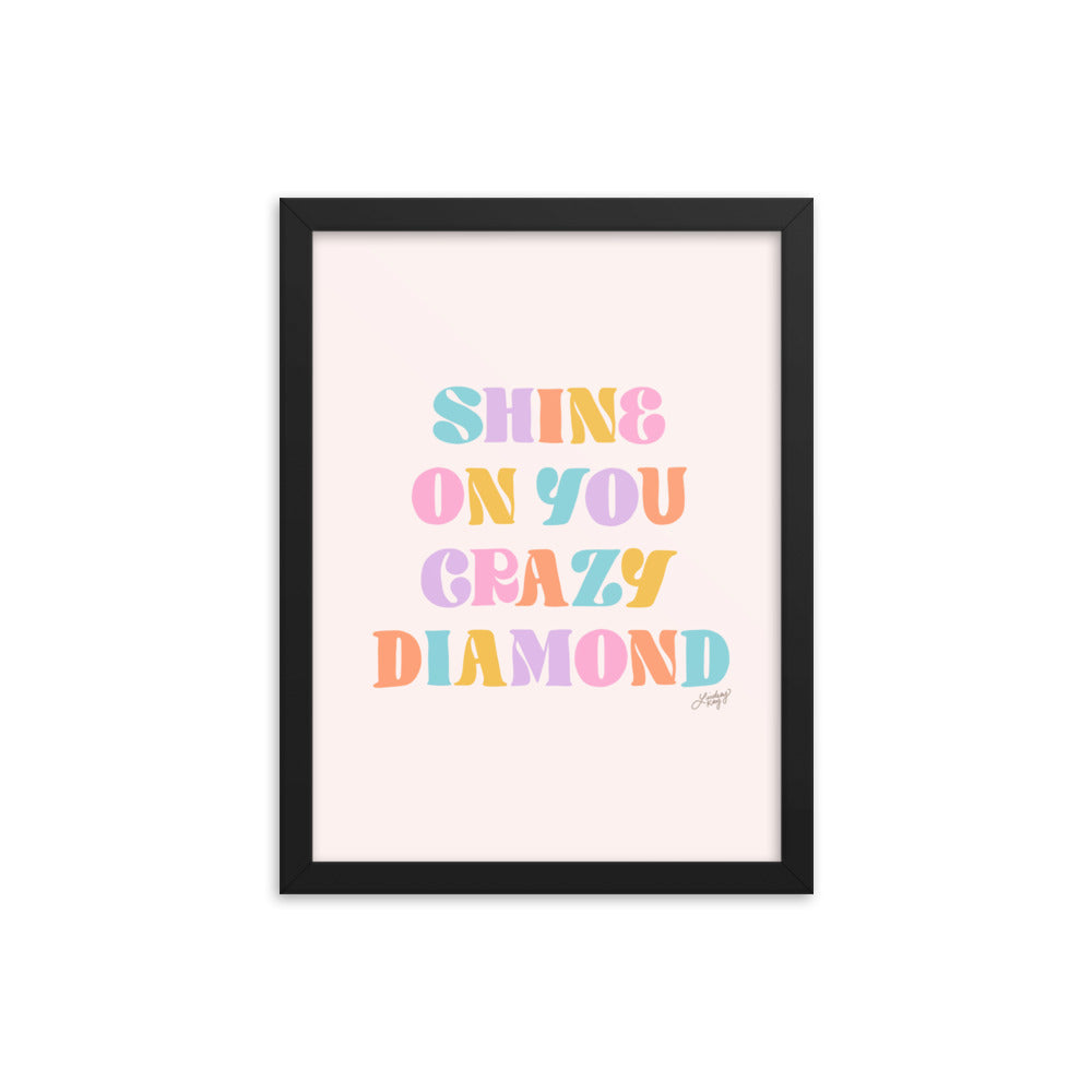Shine On You Crazy Diamond (Palette Pastel) - Impression mate encadrée