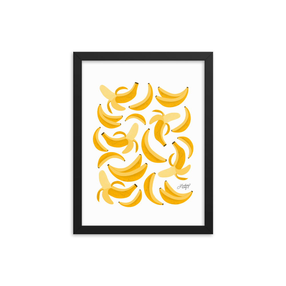 Bananas Illustration - Framed Matte Print
