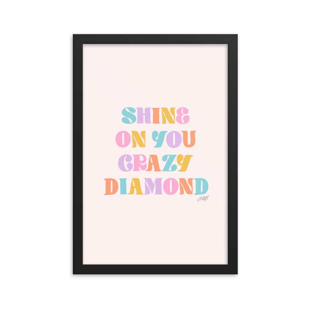Shine On You Crazy Diamond (Palette Pastel) - Impression mate encadrée