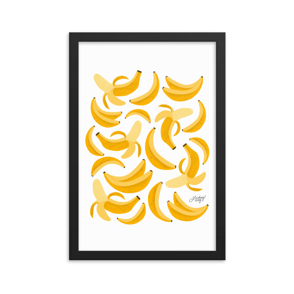 Bananas Illustration - Framed Matte Print