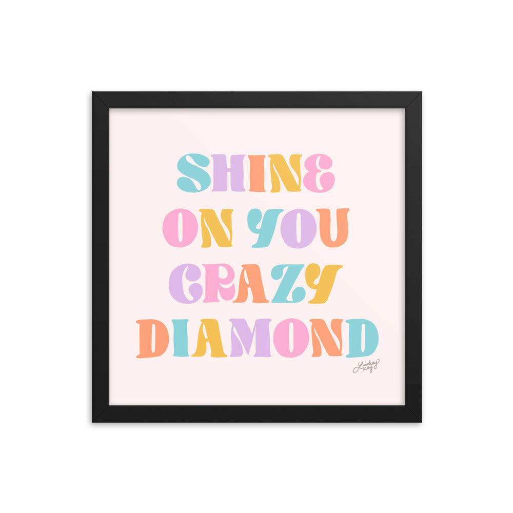 Shine On You Crazy Diamond (Palette Pastel) - Impression mate encadrée