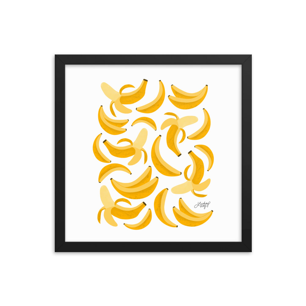 Bananas Illustration - Framed Matte Print