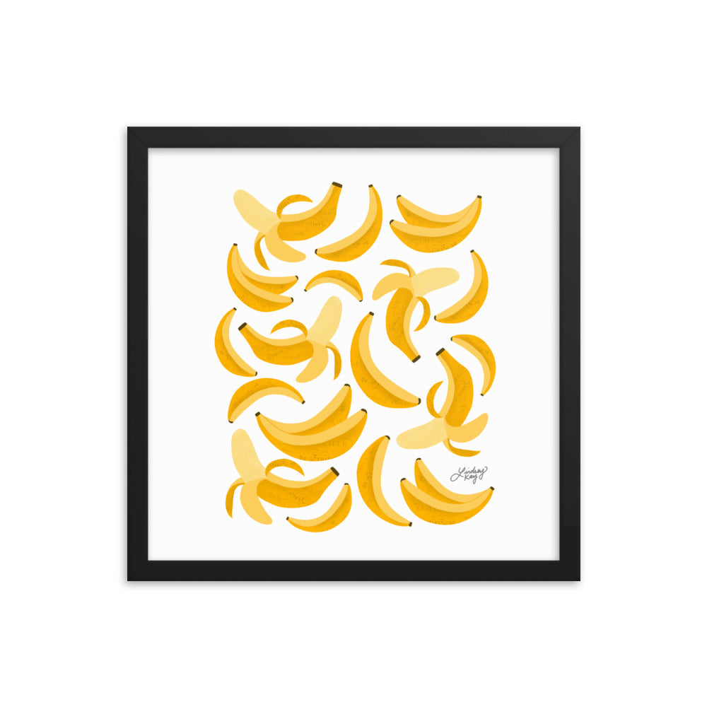 Bananas Illustration - Framed Matte Print