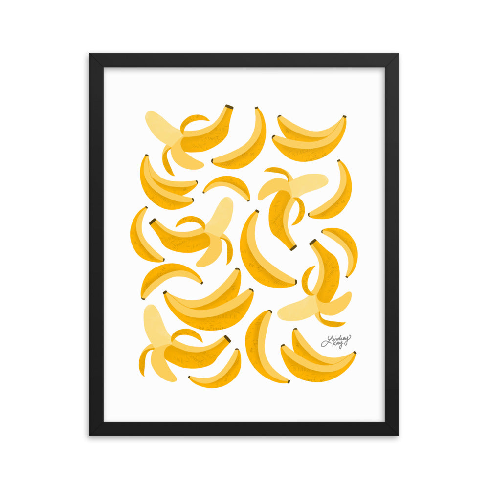 Bananas Illustration - Framed Matte Print