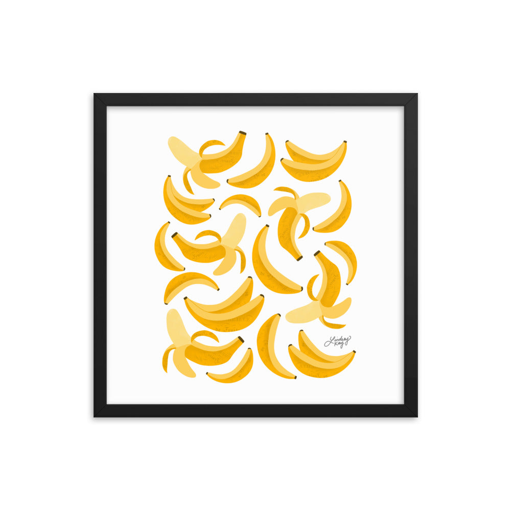 Bananas Illustration - Framed Matte Print