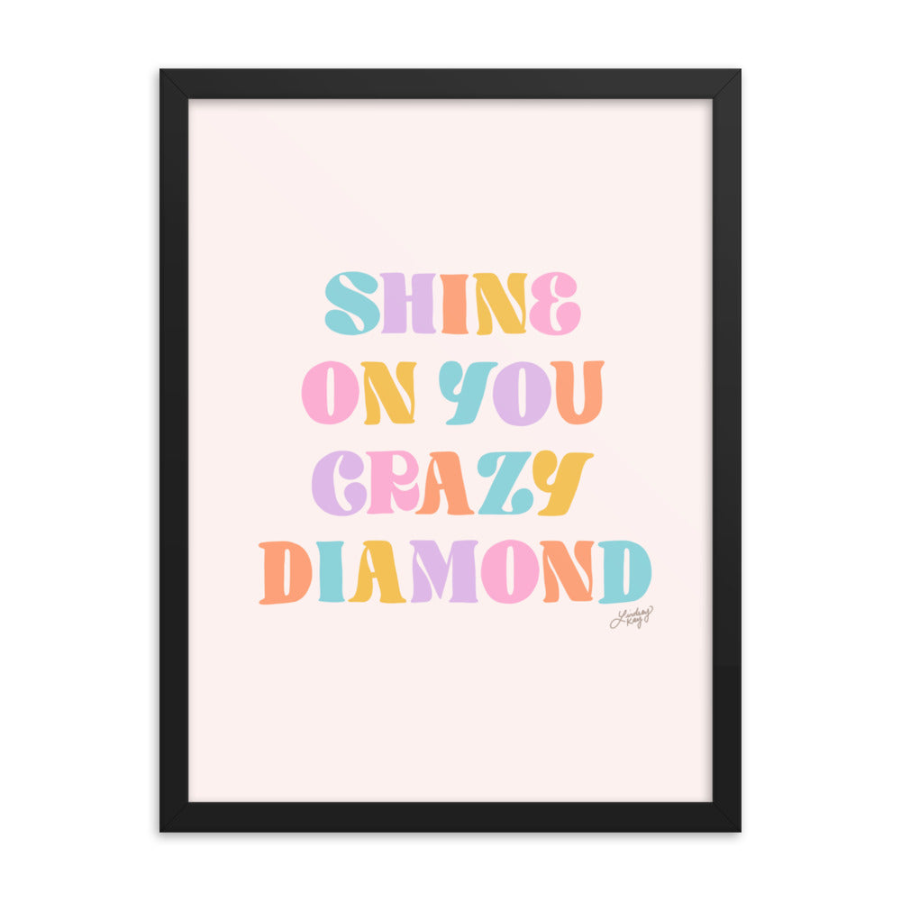 Shine On You Crazy Diamond (Palette Pastel) - Impression mate encadrée