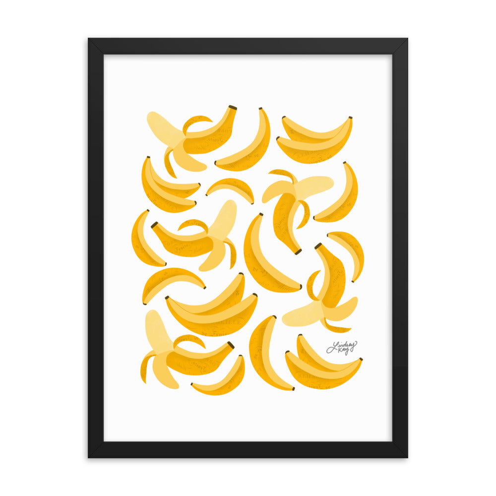 Bananas Illustration - Framed Matte Print