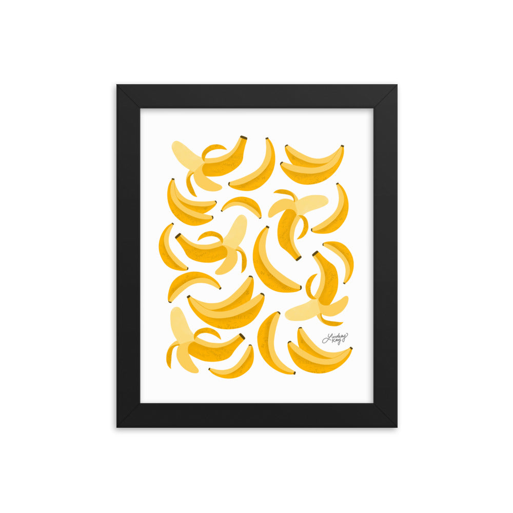 Bananas Illustration - Framed Matte Print