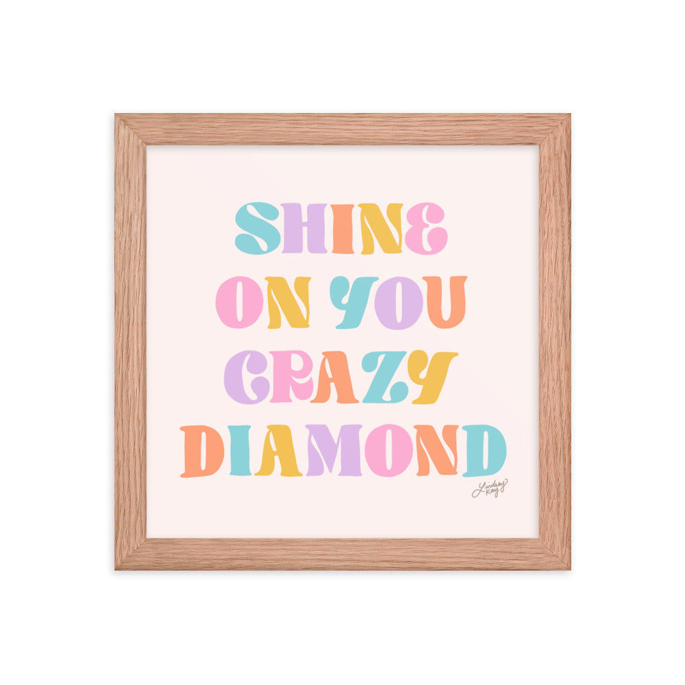 Shine On You Crazy Diamond (Palette Pastel) - Impression mate encadrée