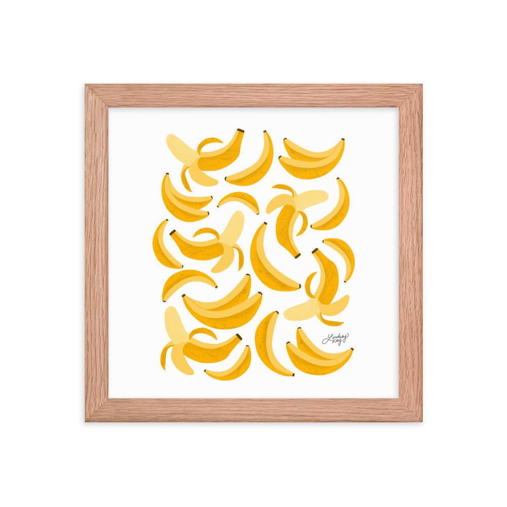 Bananas Illustration - Framed Matte Print