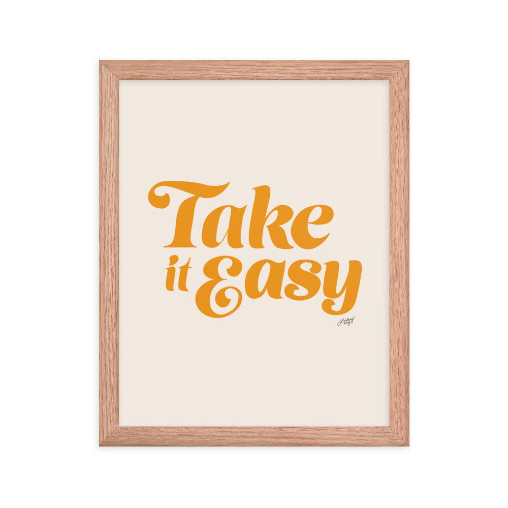 Take it Easy (Yellow Palette) - Framed Matte Print - Lindsey Kay Collective