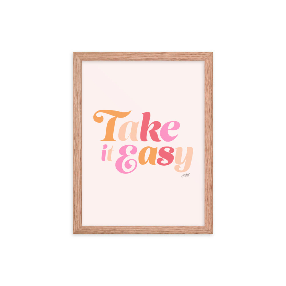 Take it Easy (Pink Palette) - Framed Matte Print - Lindsey Kay Collective