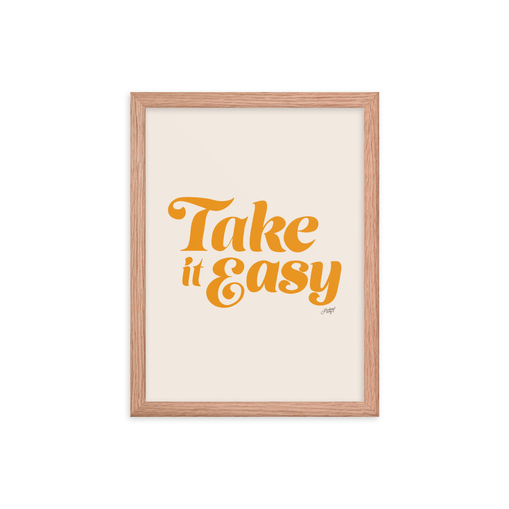 Take it Easy (Yellow Palette) - Framed Matte Print - Lindsey Kay Collective