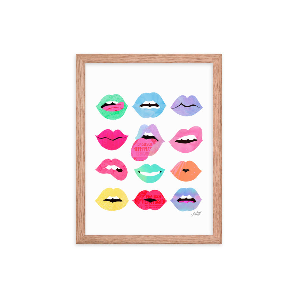 Rainbow Lips of Love - Framed Matte Print - Lindsey Kay Collective