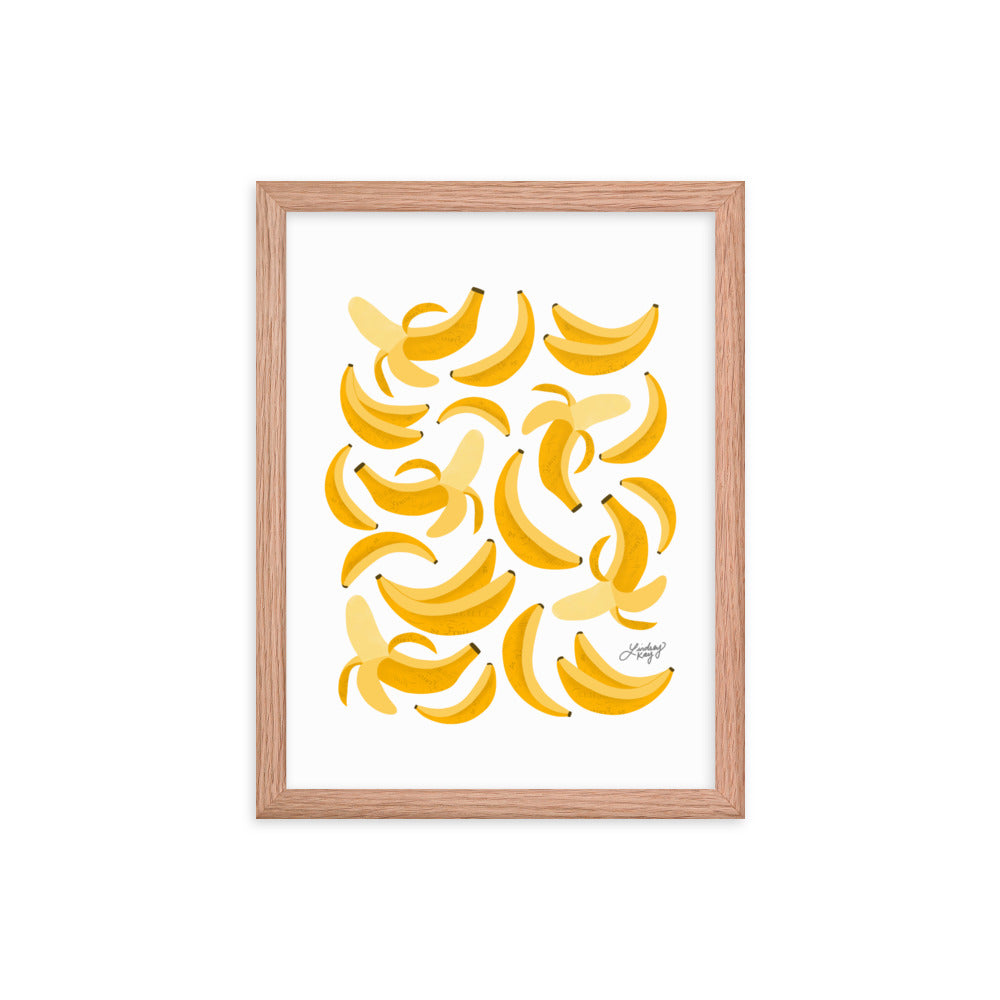 Bananas Illustration - Framed Matte Print