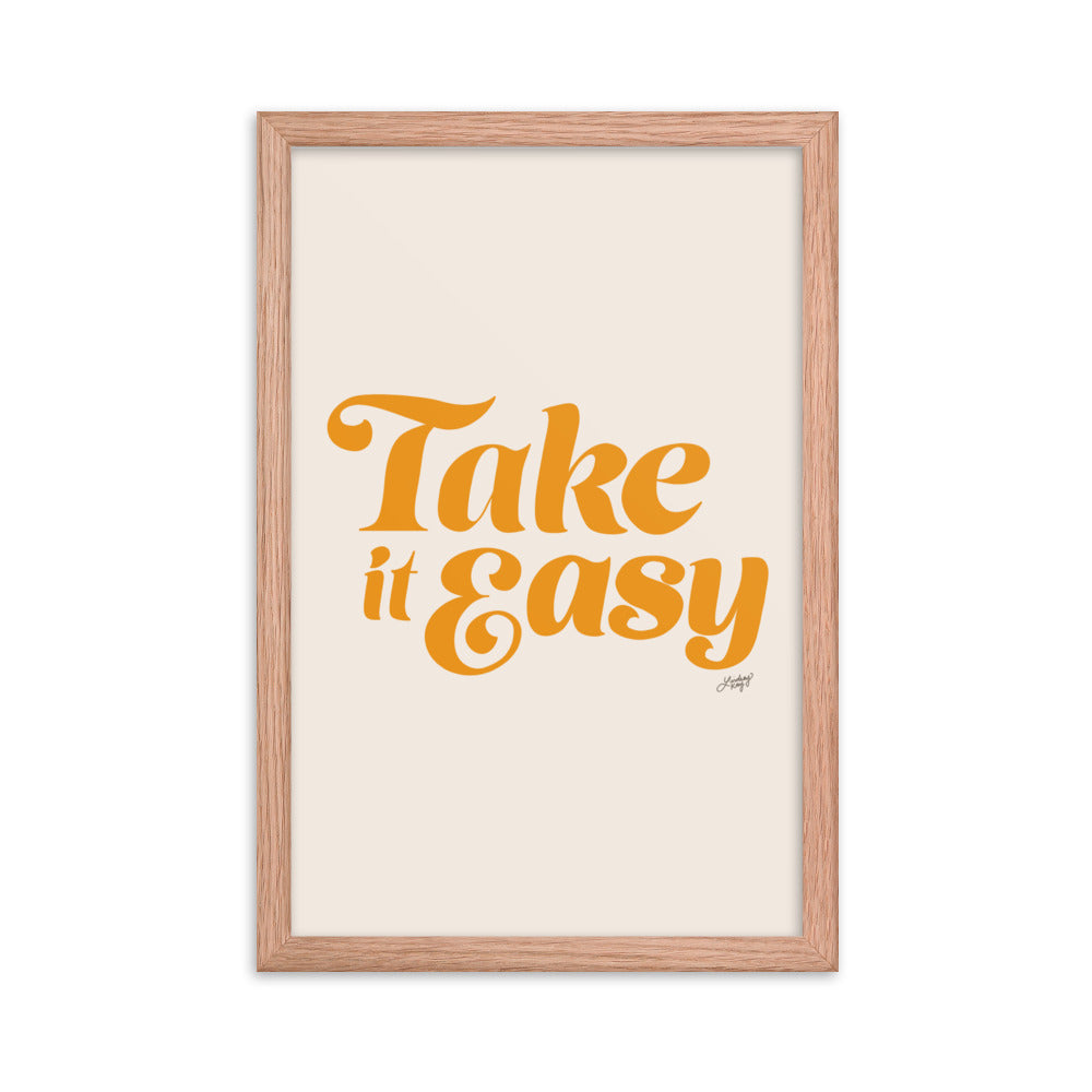 Take it Easy (Yellow Palette) - Framed Matte Print - Lindsey Kay Collective