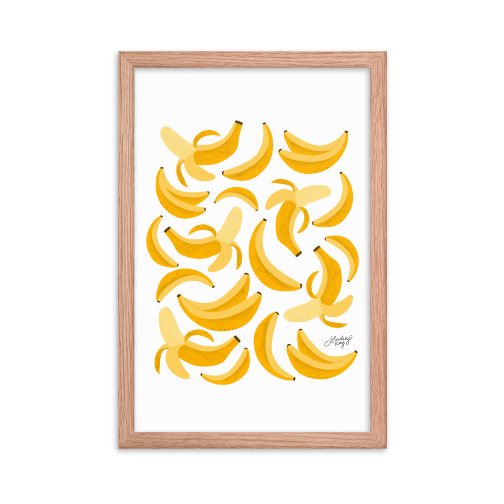 Bananas Illustration - Framed Matte Print