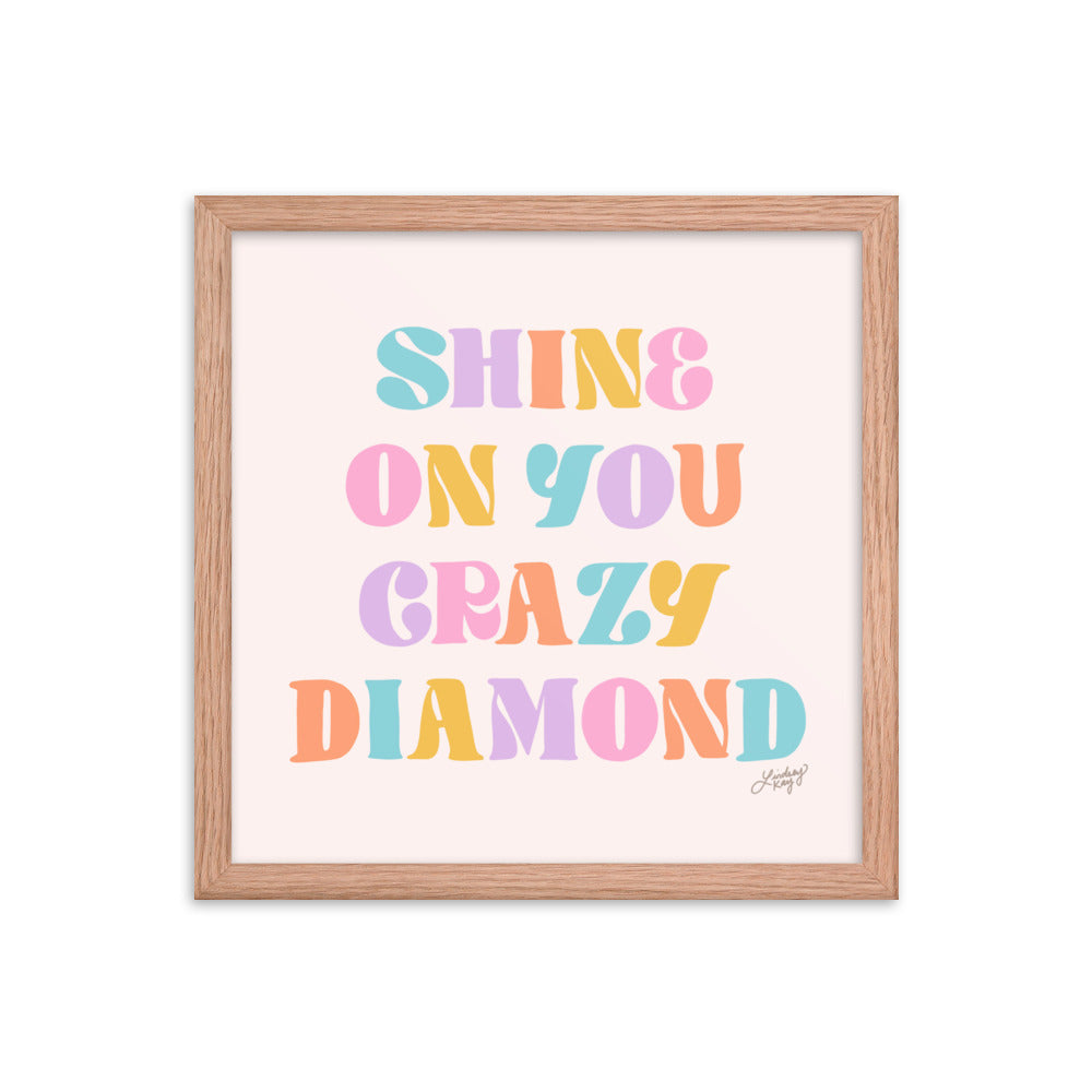 Shine On You Crazy Diamond (Palette Pastel) - Impression mate encadrée
