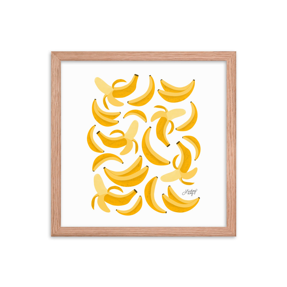 Bananas Illustration - Framed Matte Print