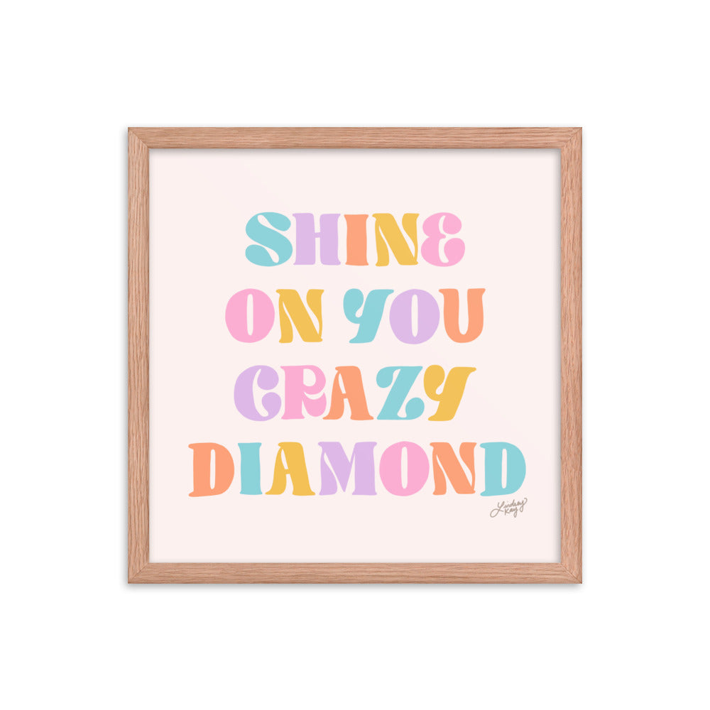 Shine On You Crazy Diamond (Palette Pastel) - Impression mate encadrée