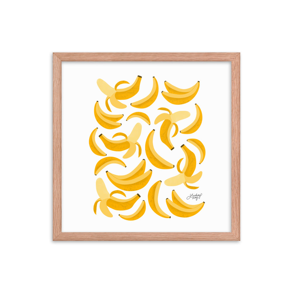 Bananas Illustration - Framed Matte Print