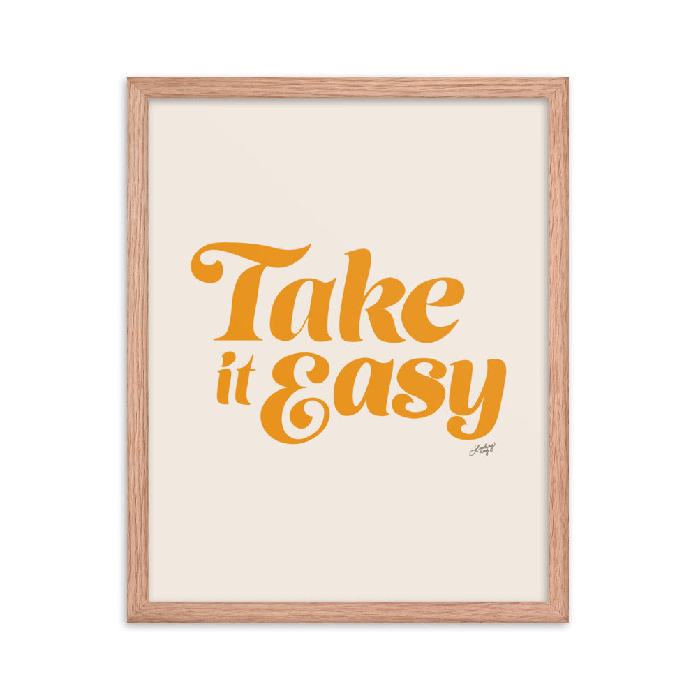 Take it Easy (Yellow Palette) - Framed Matte Print - Lindsey Kay Collective