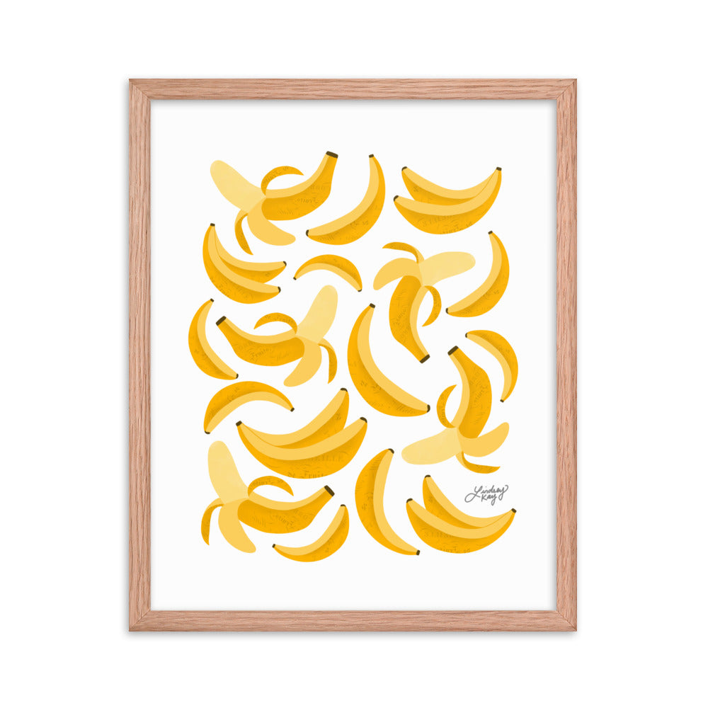 Bananas Illustration - Framed Matte Print
