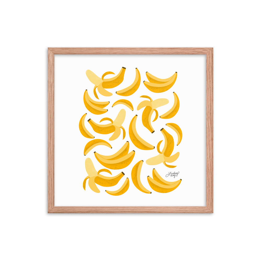 Bananas Illustration - Framed Matte Print